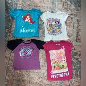 Disney Kids T-Shirts - Shopkins - Wonderwoman Size 4T and 5T BUNDLE!